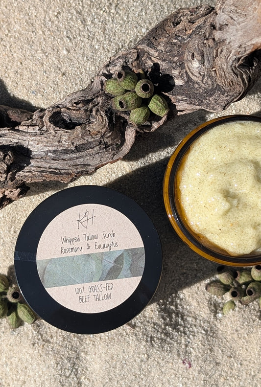 Rosemary & Eucalyptus I Whipped Tallow Sugar Body Scrub